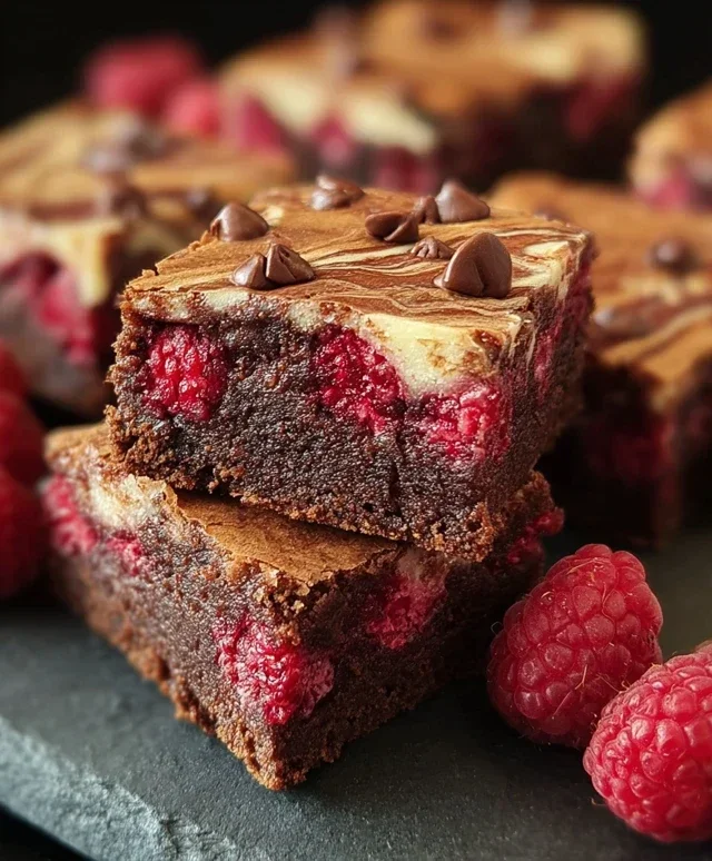 Raspberry Swirl Brownies