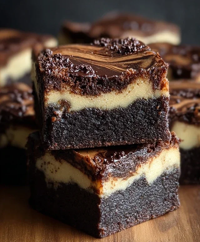 Dark Chocolate Cheesecake Brownies