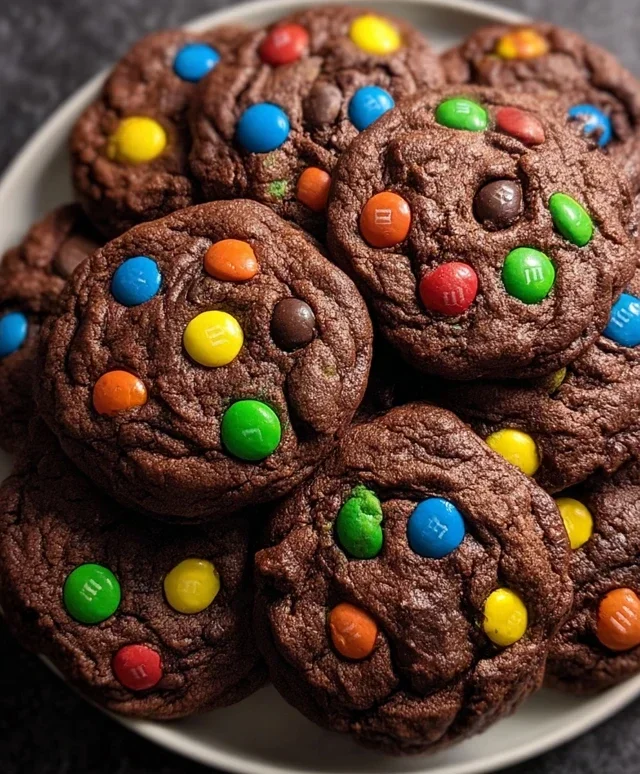 Chocolate M&M Cookies