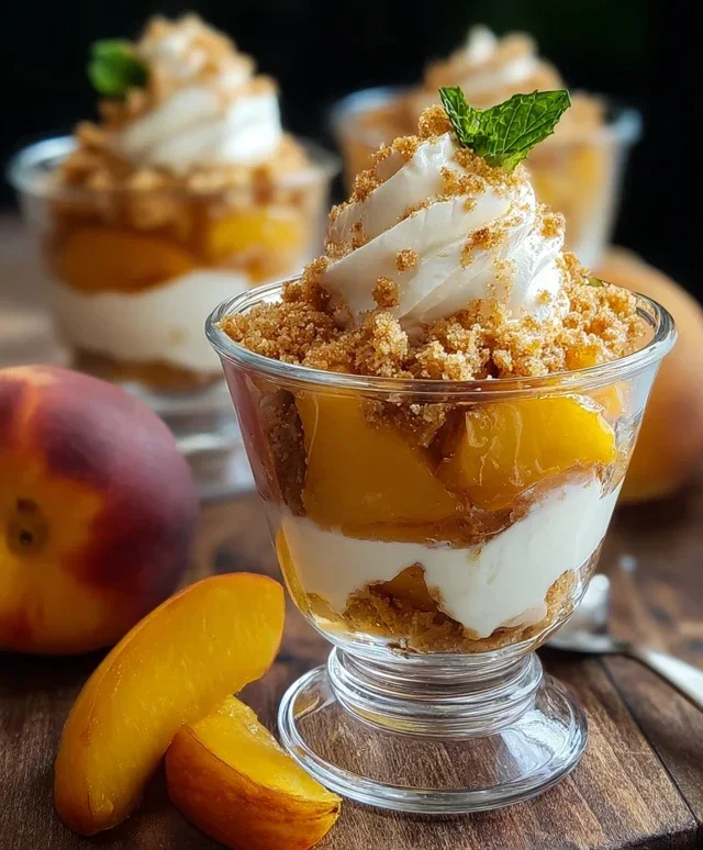 Classic Peach Cobbler Parfait