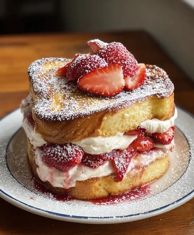 Strawberry Cream Cheese Stuffed French Toast