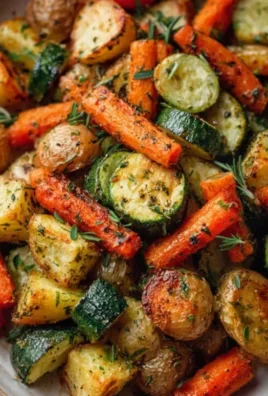 Garlic Herb Roasted Potatoes Carrots and Zucchini