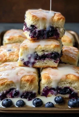 Glazed Blueberry Butter Swim Biscuits