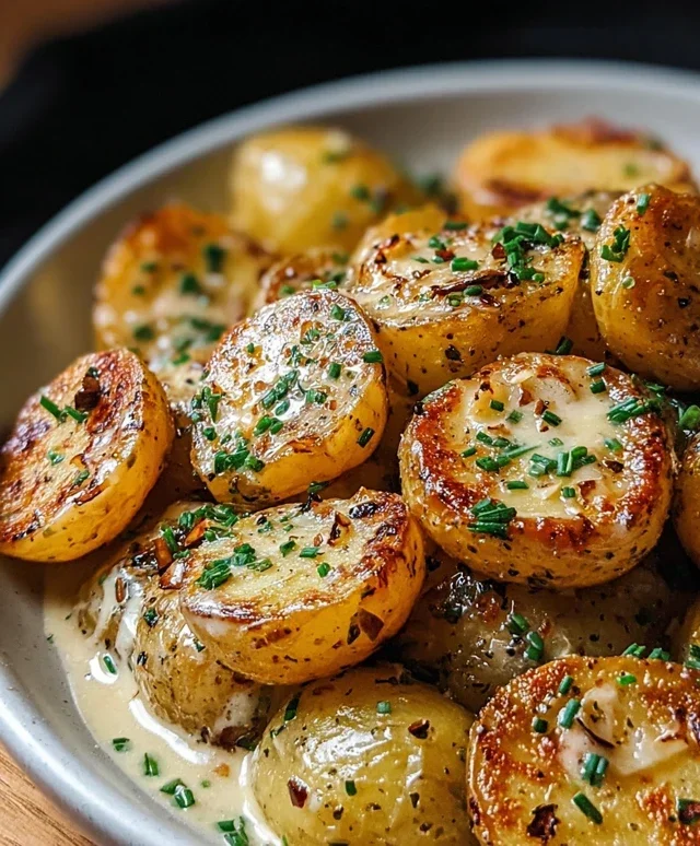 Creamy Garlic Sauce Potatoes