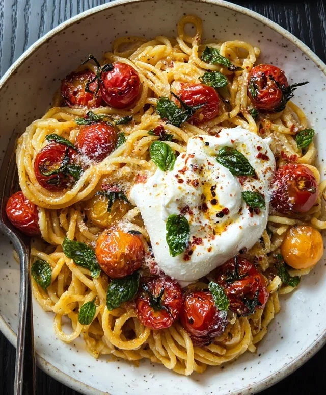 Burst Tomato Burrata Pasta