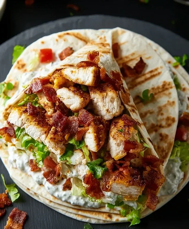 Crispy Chicken Beef Beef Bacon Ranch Wrap