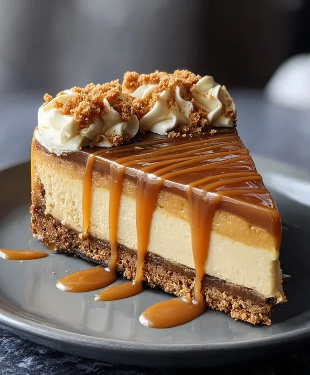 Cookie Butter Caramel Cheesecake