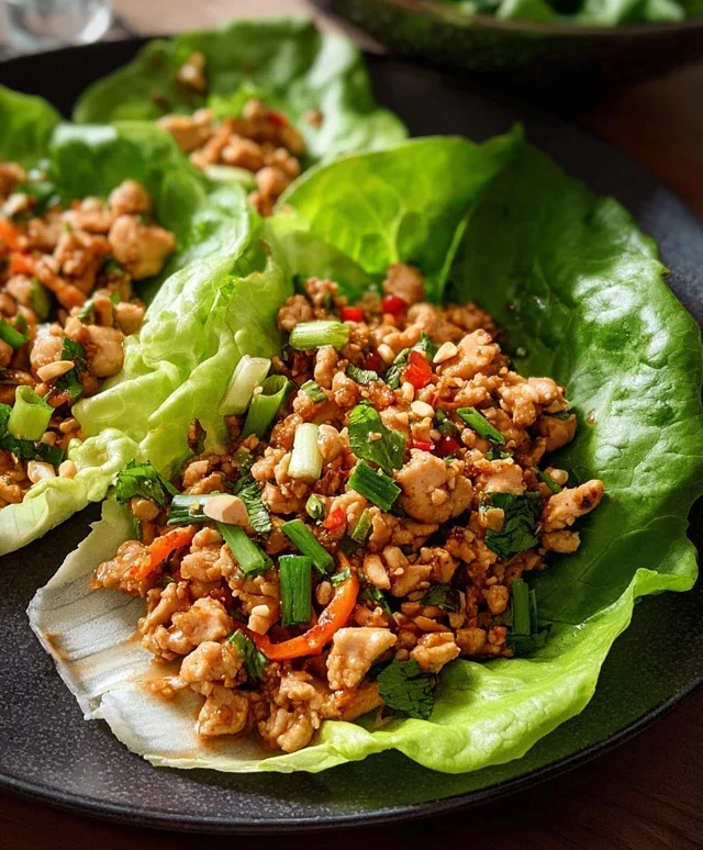 Thai Chicken Lettuce Wraps