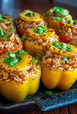 Teriyaki Pineapple Chicken and Rice Stuffed Peppers: A Sweet and Savory Meal