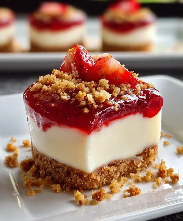 Strawberry Crunch Cheesecake Bites