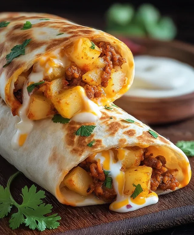 Cheesy Potato Burritos