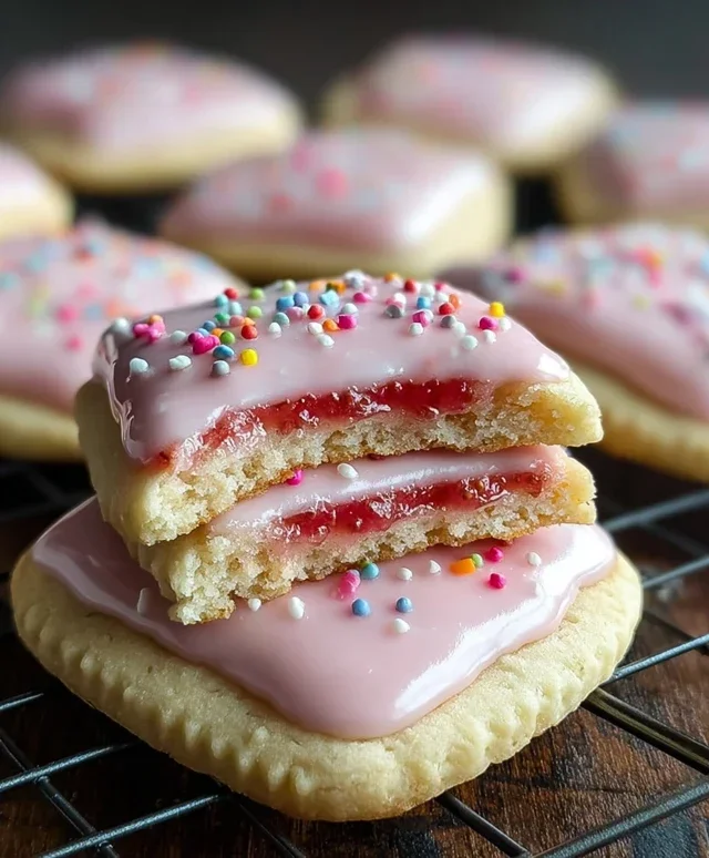 Strawberry Pop Tart Cookies