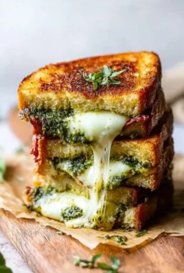 Sourdough Pesto Grilled Cheese