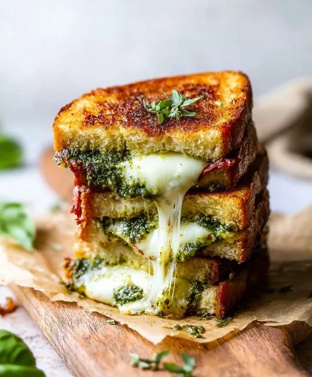 Sourdough Pesto Grilled Cheese