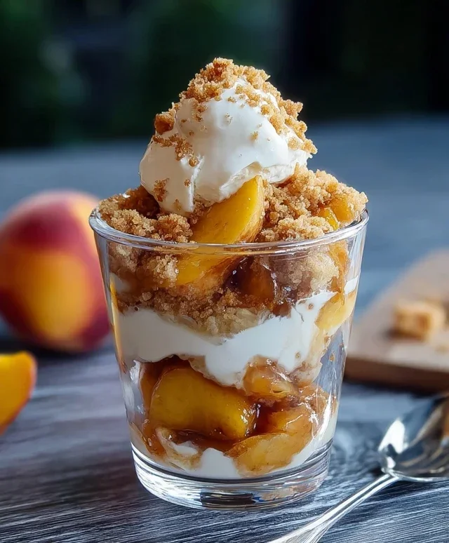 Classic Peach Cobbler Parfait