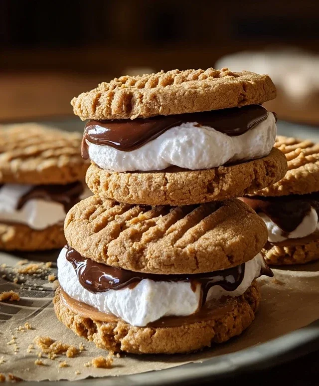 Peanut Butter S'mores Sandwich Cookies