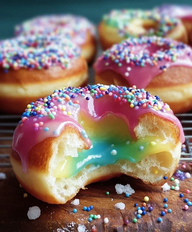 Rainbow-Filled Doughnuts