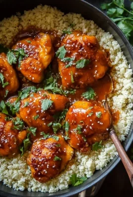 Sweet and Sticky 3 Ingredient Apricot Chicken with Cauliflower Rice