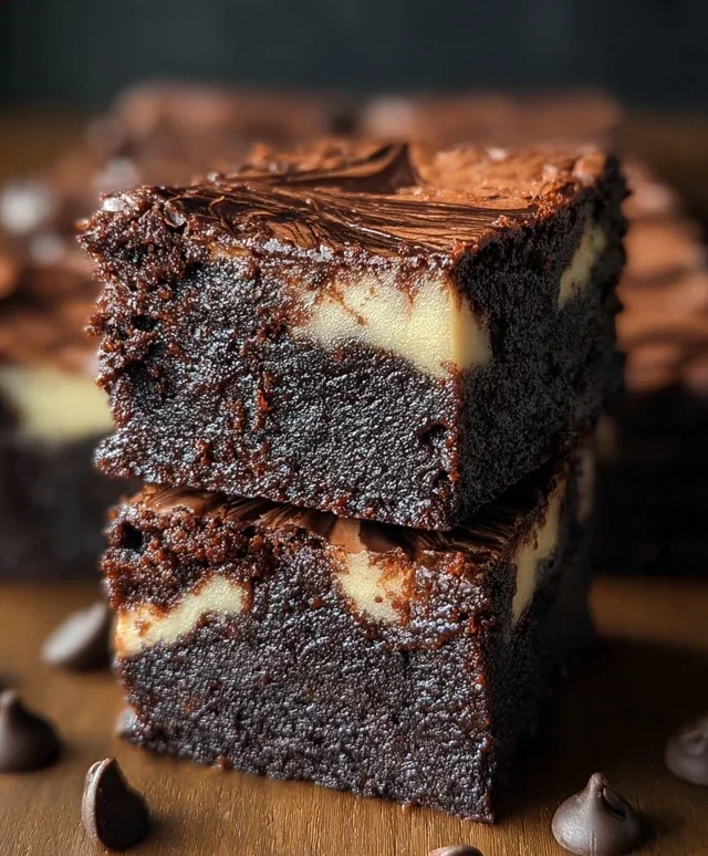 Dark Chocolate Cheesecake Brownies