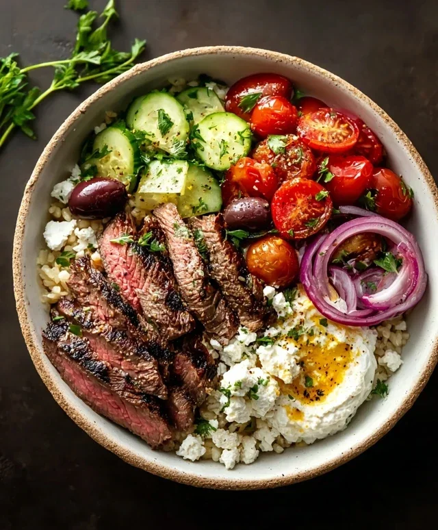 Mediterranean Steak Bowl Recipe