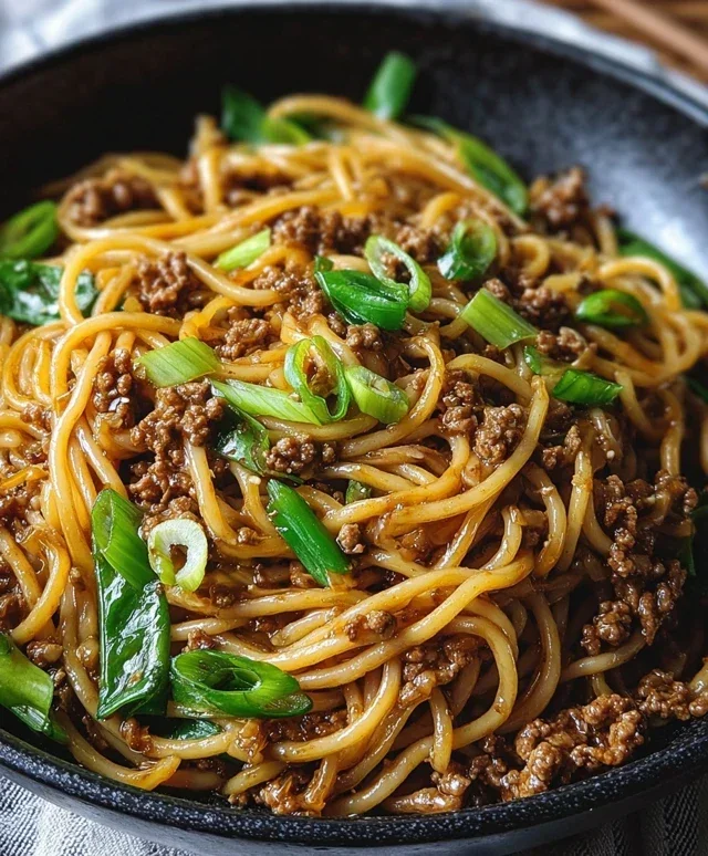 Asian Ground Beef Noodles