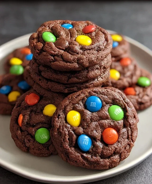 Chocolate M&M Cookies