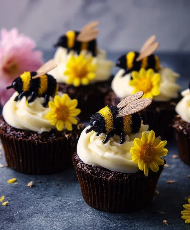 DIY Bumblebee & Flower Cupcakes