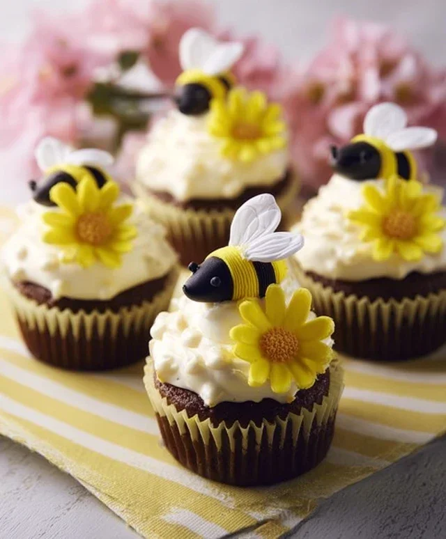 DIY Bumblebee & Flower Cupcakes