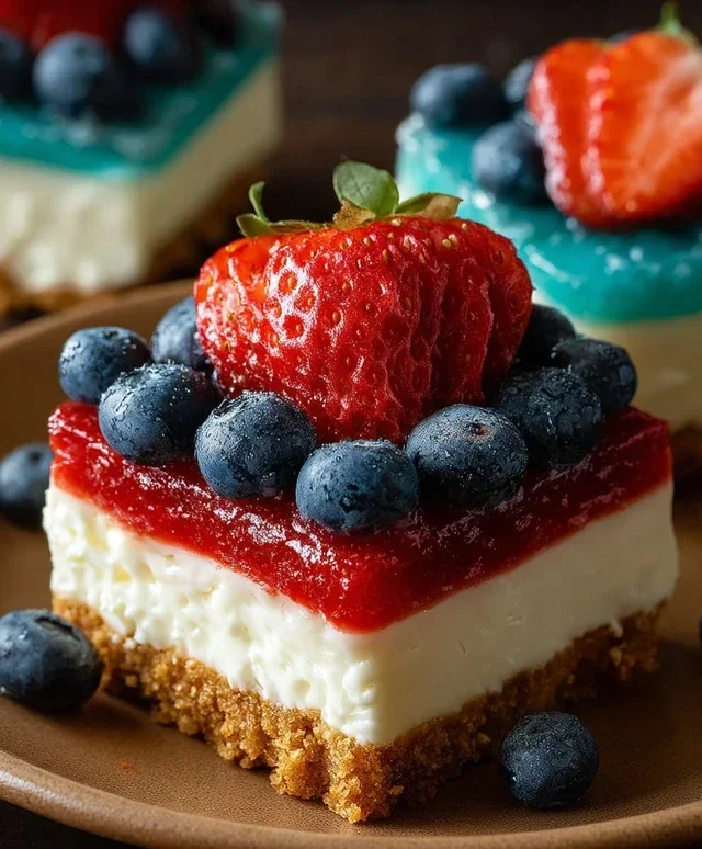 No Bake Patriotic Cheesecake