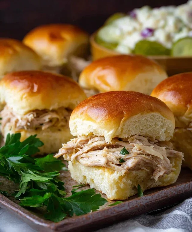 Crock Pot Mississippi Chicken Sliders