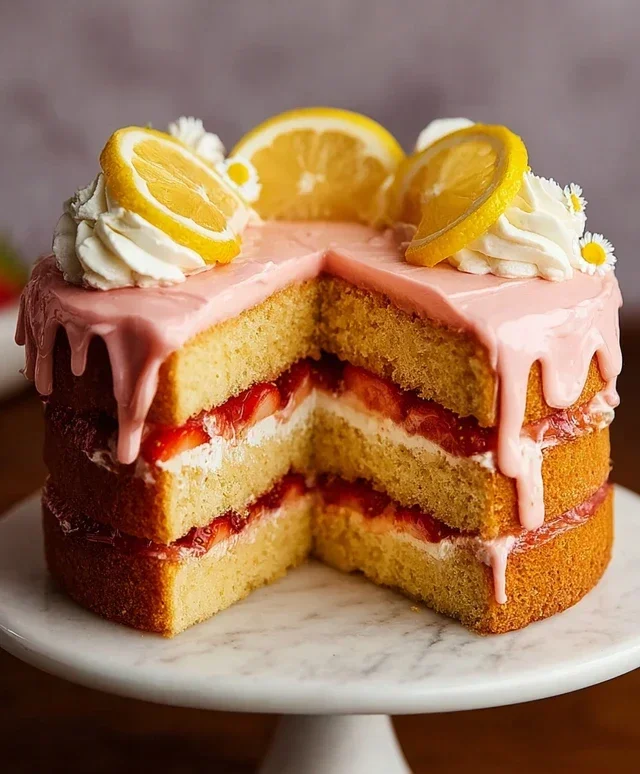 Strawberry Lemonade Cake