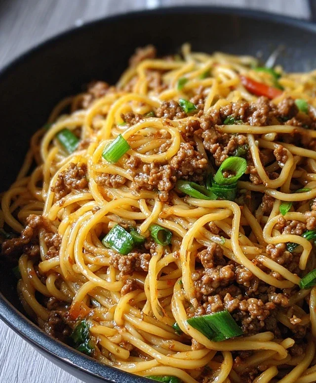 Asian Ground Beef Noodles