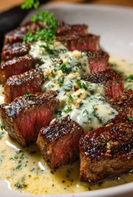 Garlic Butter Steak With Parmesan Cream Sauce