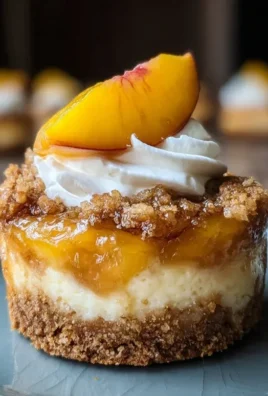 Peach Cobbler Mini Cheesecakes