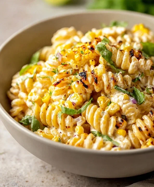 Creamy Street Corn Pasta Salad