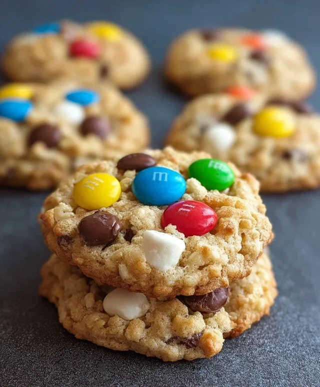 M&M Rice Krispies Cookies