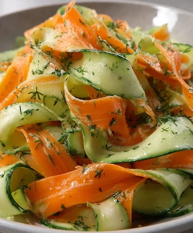 Carrot and Cucumber Ribbon Salad