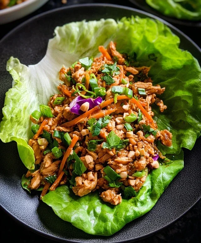 Thai Chicken Lettuce Wraps