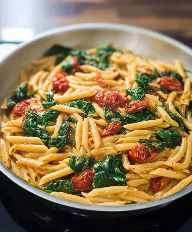 One-Pot Spinach Tomato Pasta