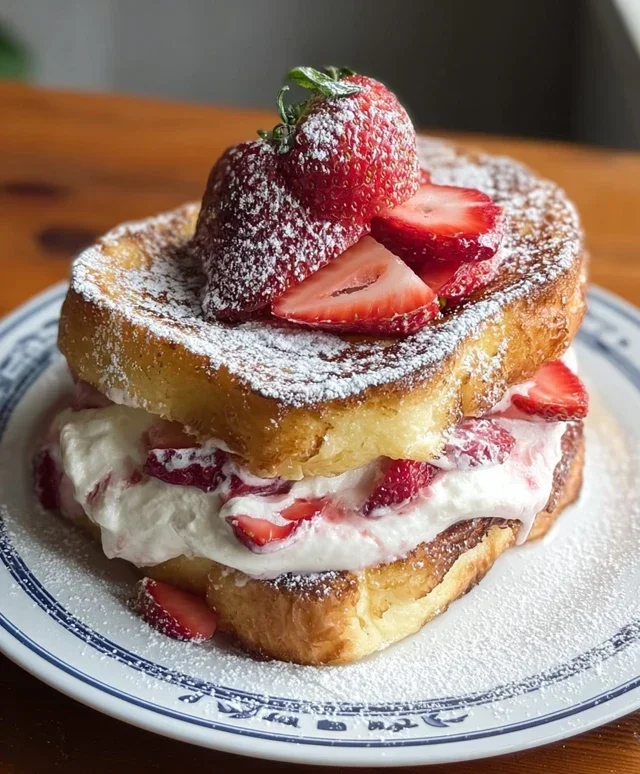 Strawberry Cream Cheese Stuffed French Toast