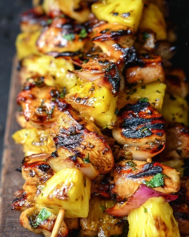 Pineapple Chicken Kebabs Recipe