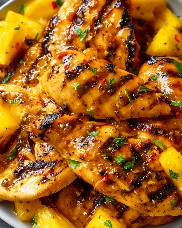 Grilled Mango Pineapple Chicken