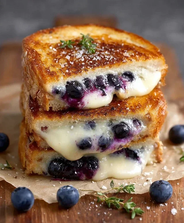 Crispy Blueberry Grilled Cheese