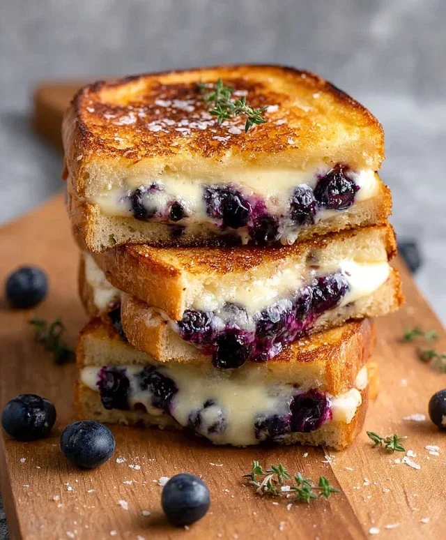 Crispy Blueberry Grilled Cheese