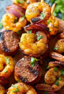 Sausage and Shrimp Kabobs