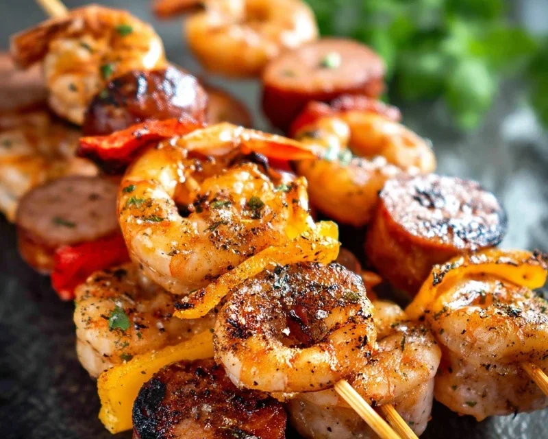 Sausage and Shrimp Kabobs