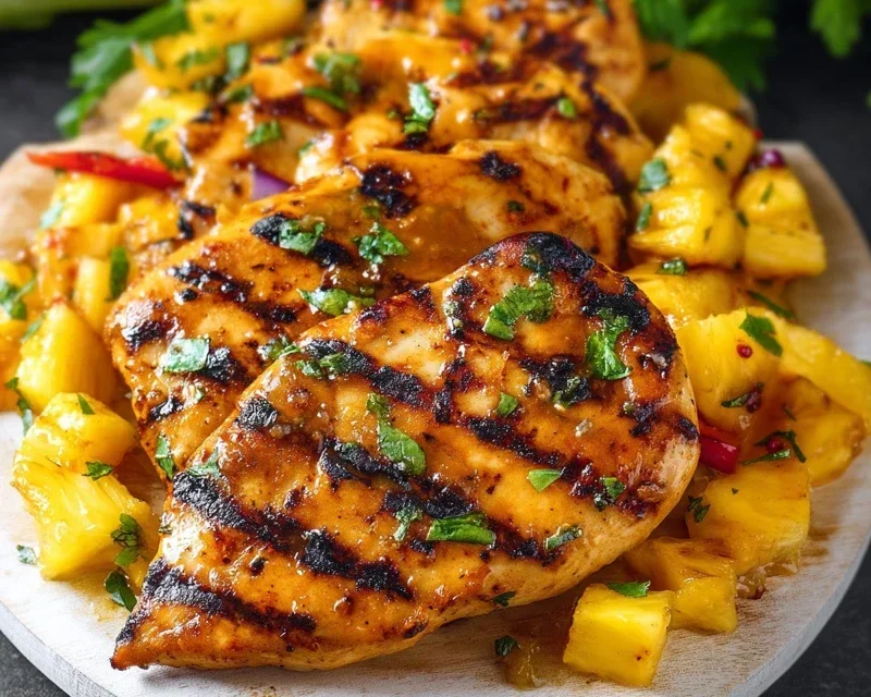 Grilled Mango Pineapple Chicken