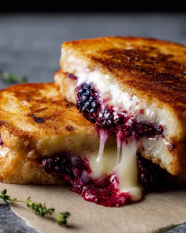 Blackberry Balsamic and Brie Grilled Cheese