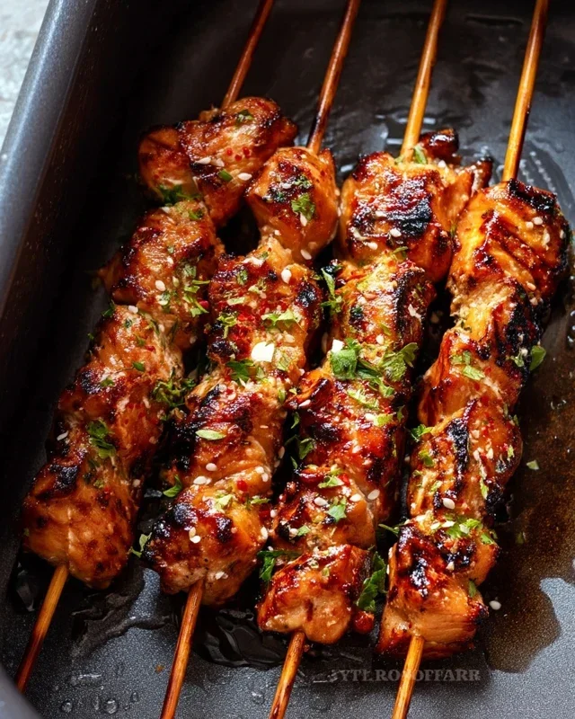 Bang Bang Chicken Skewers