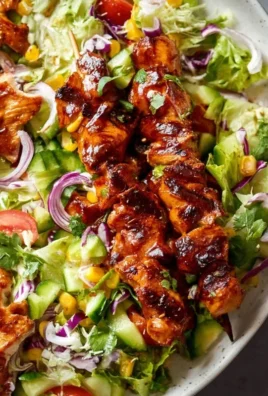 BBQ Chicken Skewer Salad